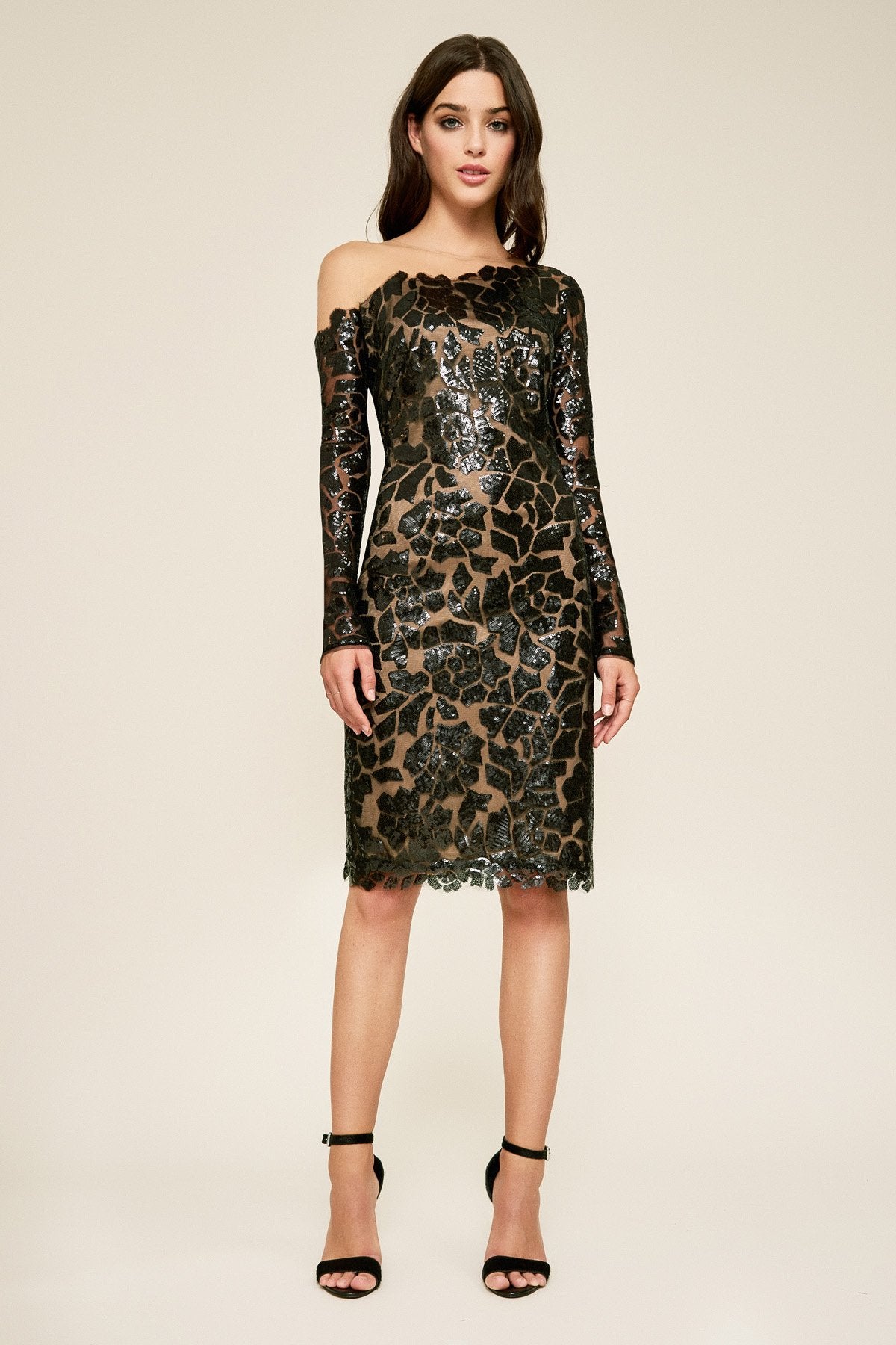 Felix Long-Sleeve Sequin Dress