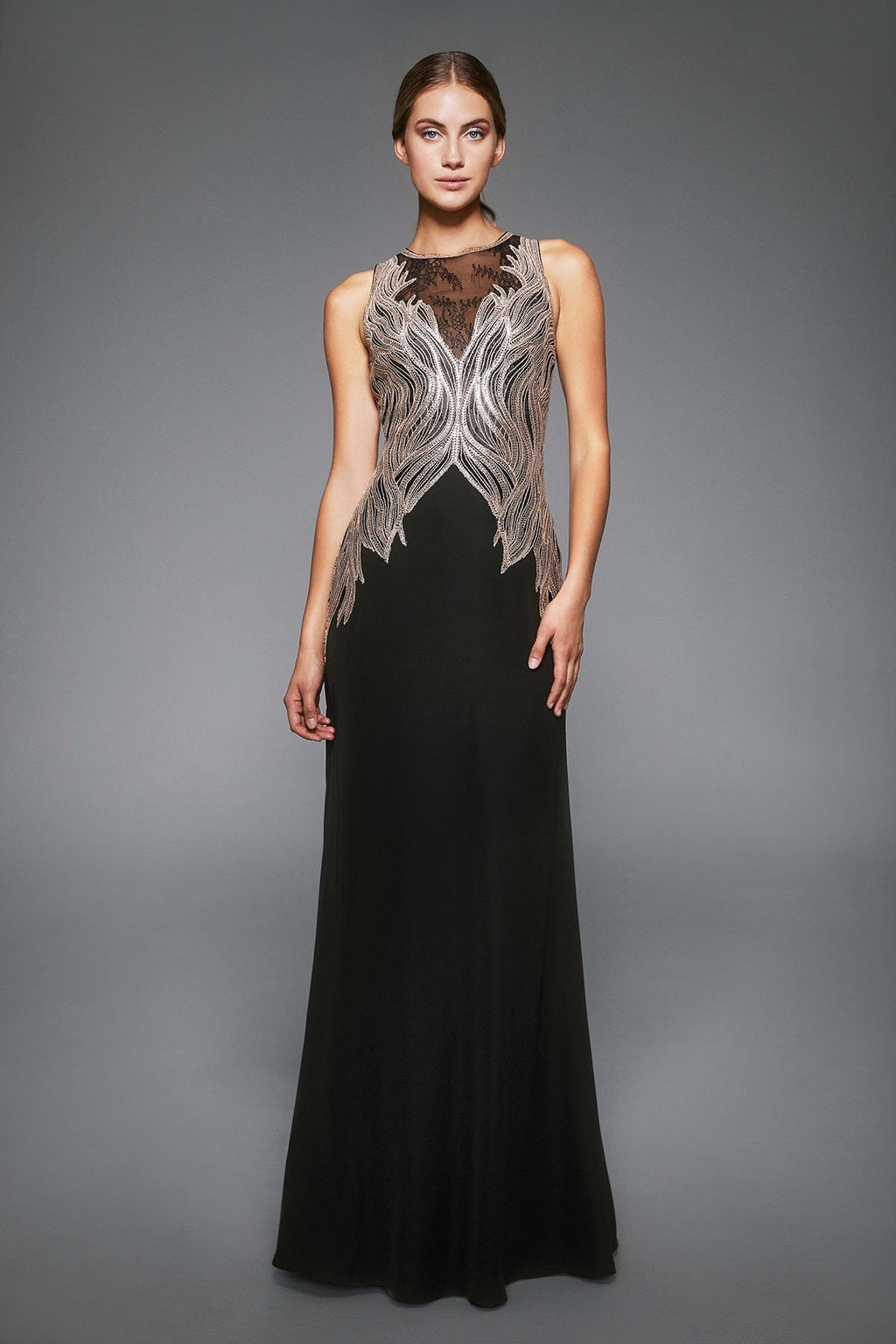 Tadashi Shoji - Vance Sequin & Crepe Gown