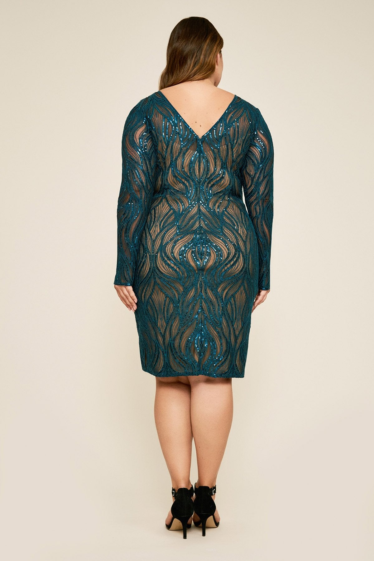 Vibiana Embroidered Sequin Dress - PLUS SIZE