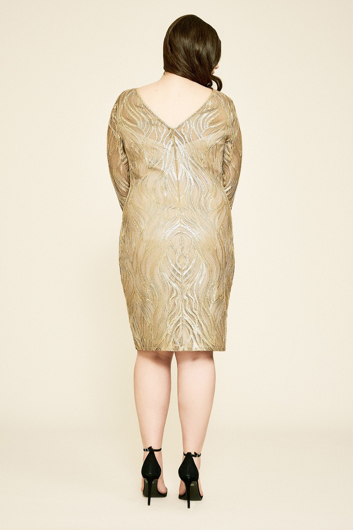 Tadashi Shoji - Vibiana Embroidered Sequin Dress - PLUS SIZE