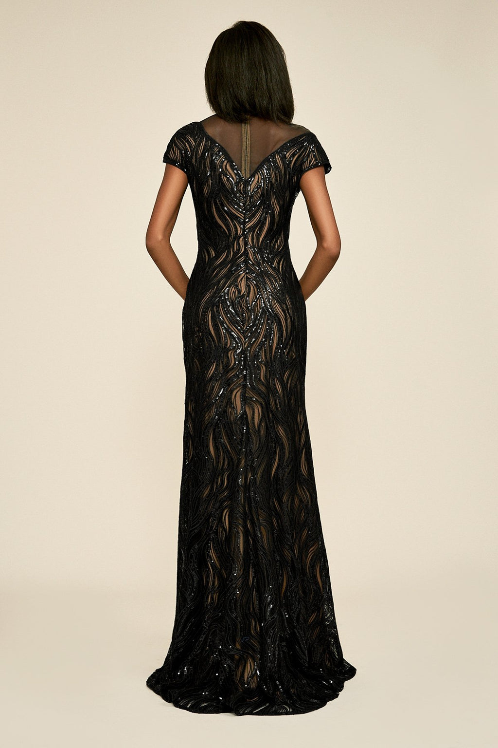 Tadashi Shoji - Lucilia Sequin Slit Gown