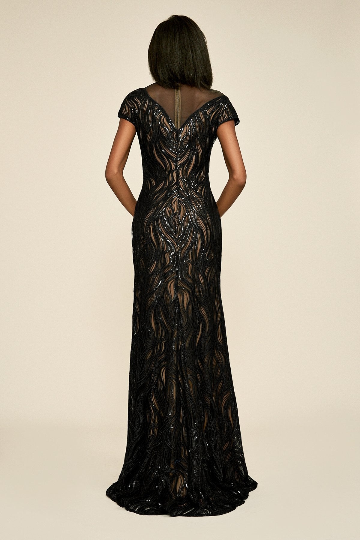 Tadashi Shoji - Lucilia Sequin Slit Gown