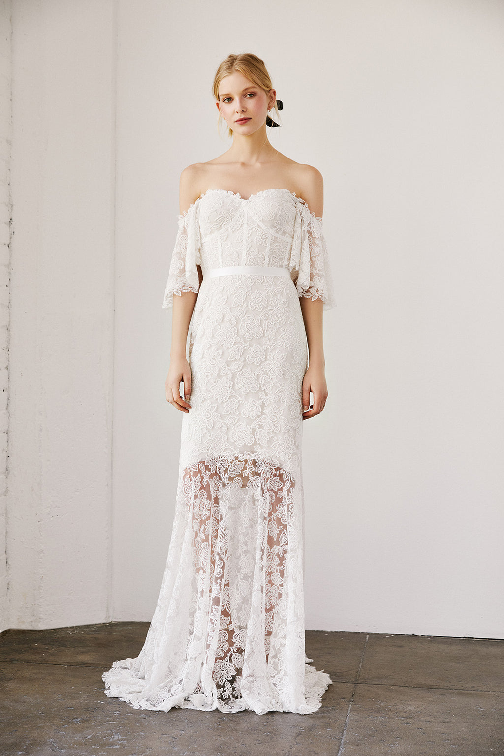 Tadashi Shoji - Madryn Embroidered Off-The-Shoulder Gown