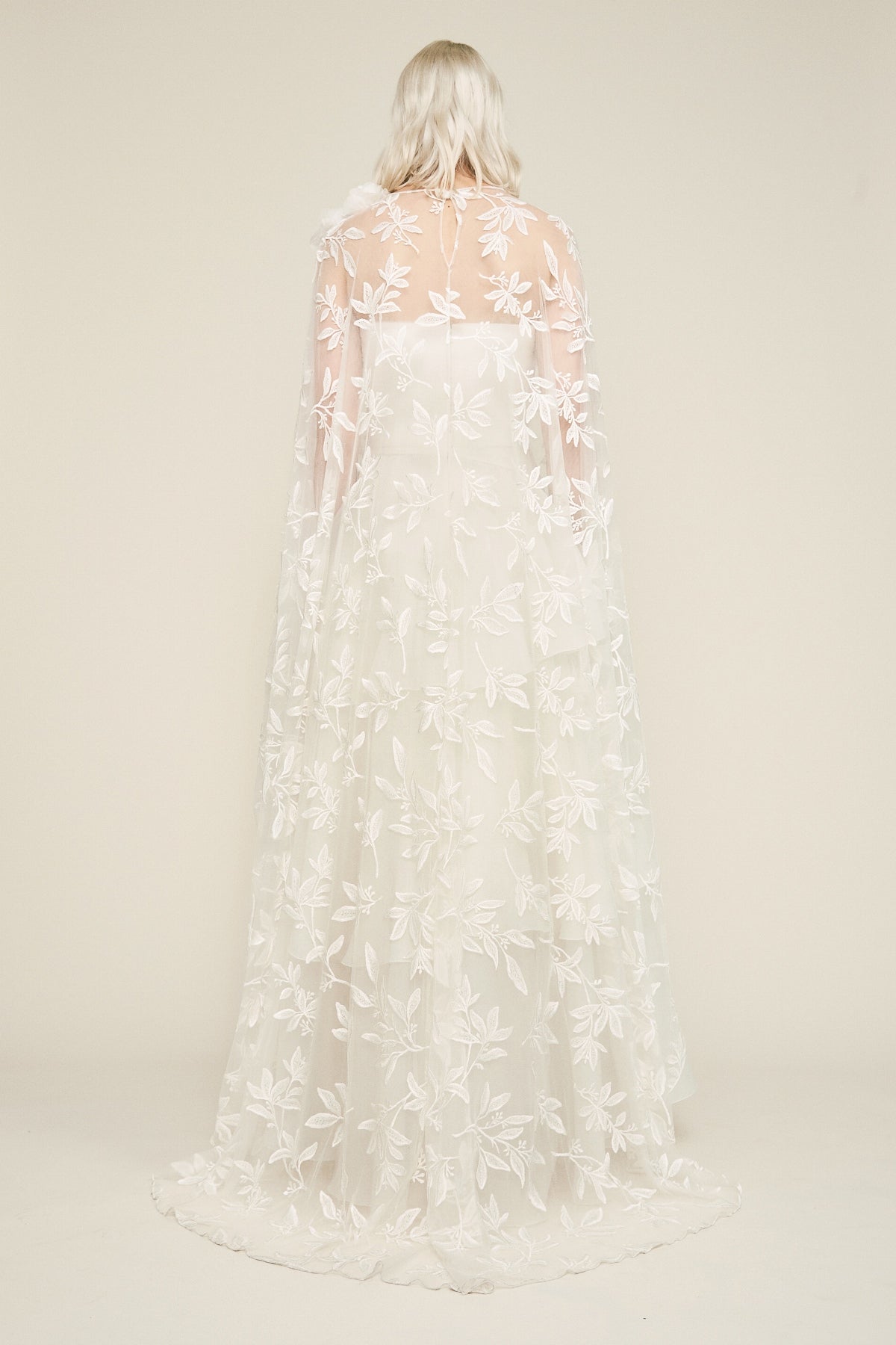 Tadashi Shoji - Colton Floral Tulle Cape Topper