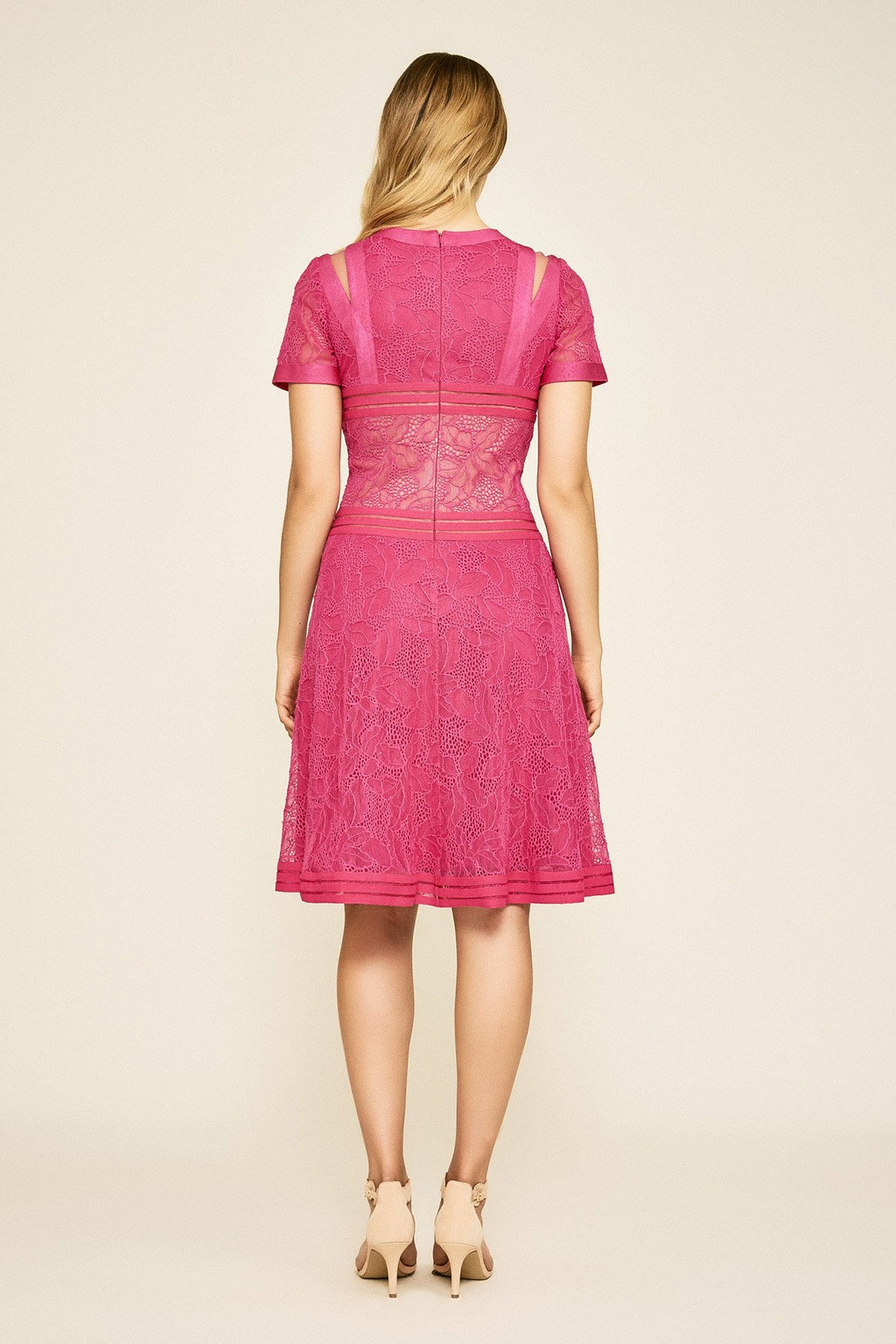 Tadashi Shoji - Lornah Short-Sleeve Lace Flare Dress