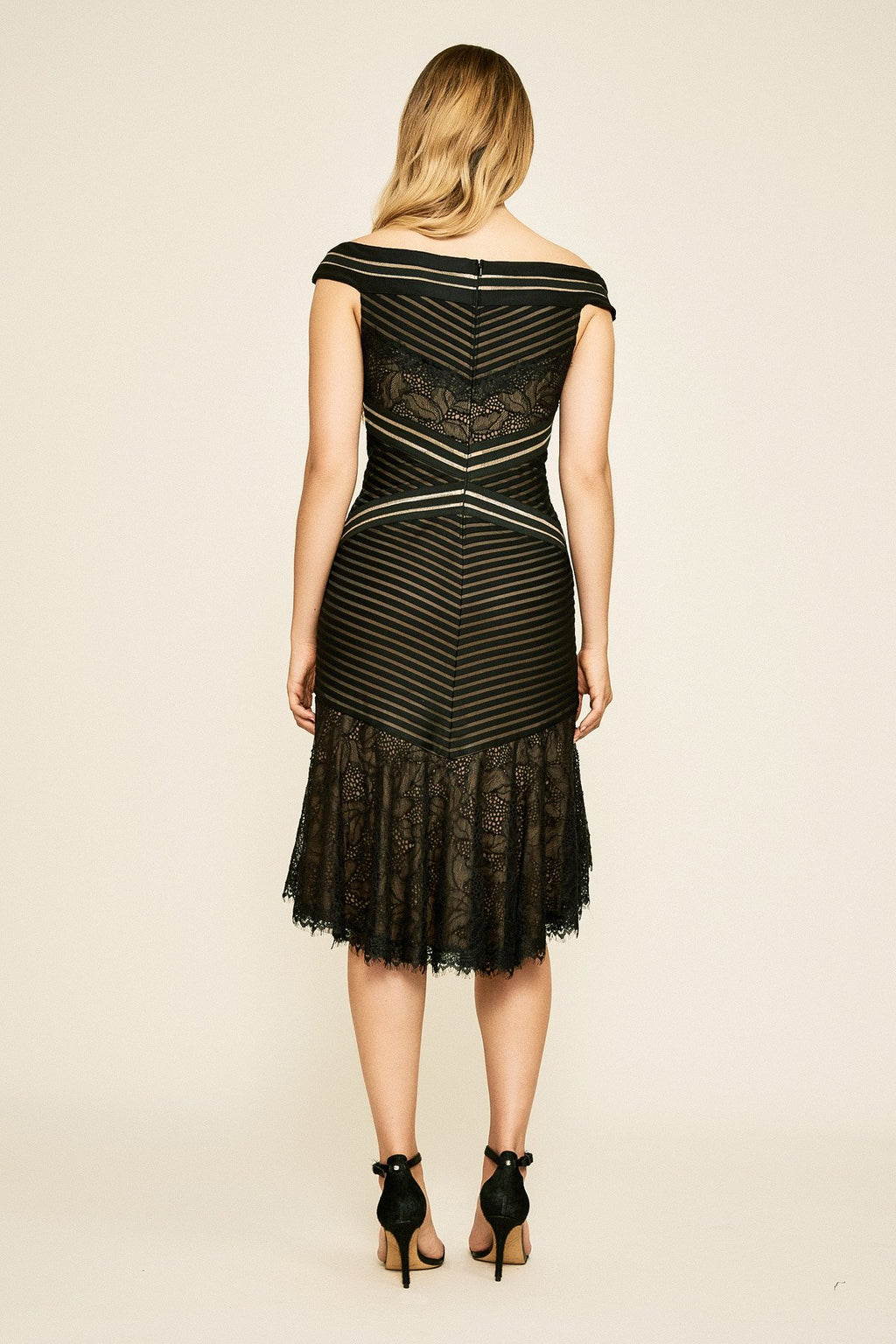 Tadashi Shoji - Elvan Jacquard Off-The-Shoulder Dress