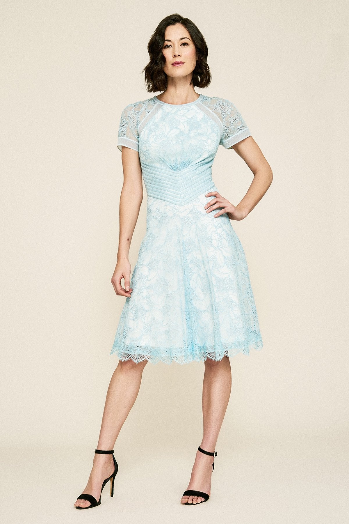 Tadashi Shoji - Martina Short-Sleeve Lace Dress