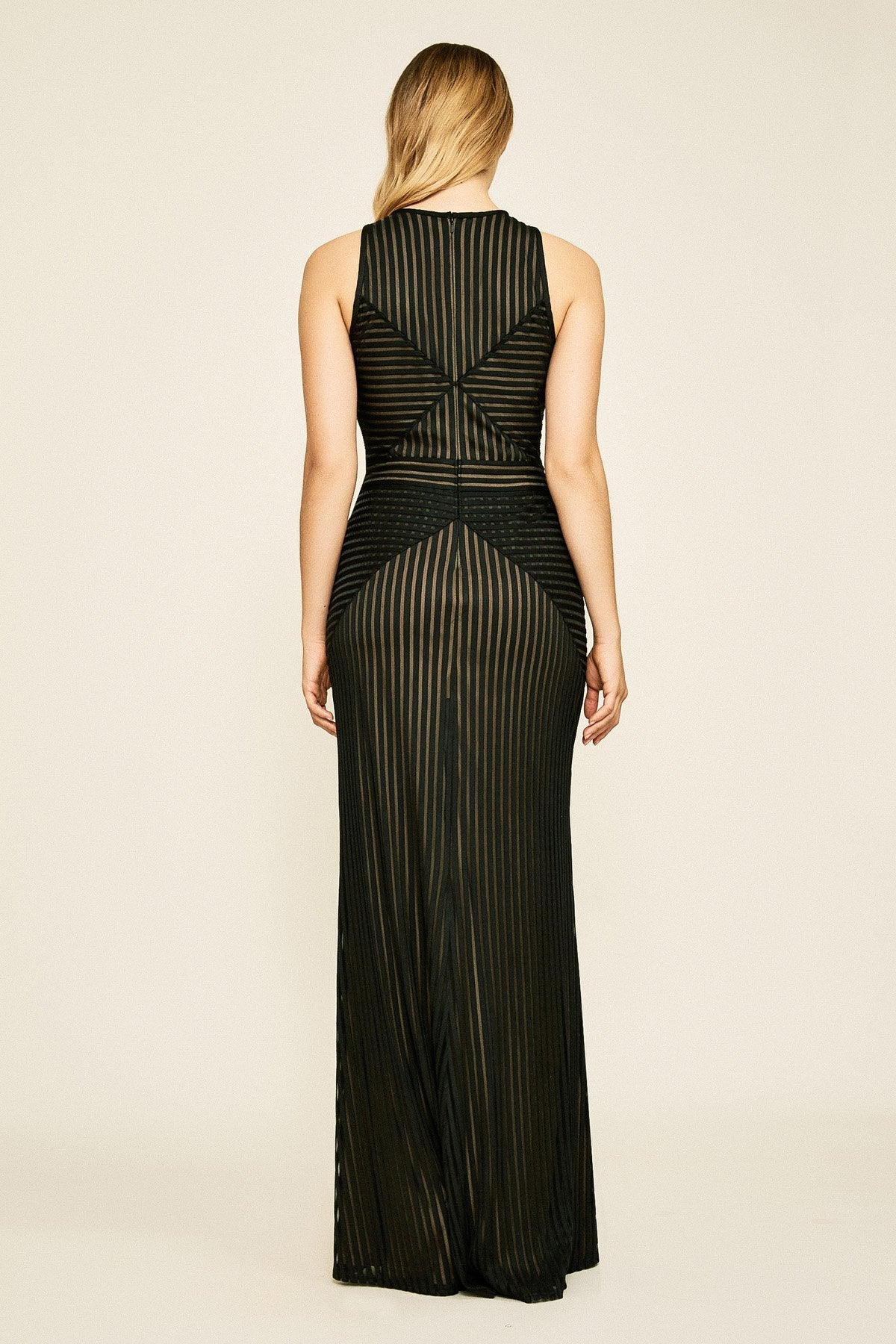 Tadashi Shoji - Fani Halter Jacquard Gown