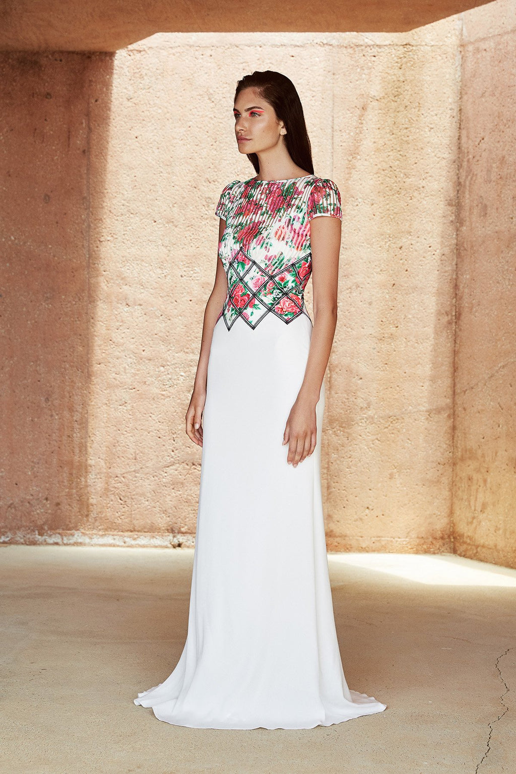 Tadashi Shoji - Jameka Floral Crepe Gown