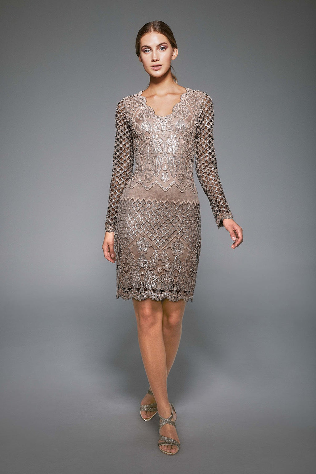 Tadashi Shoji - Crius Sequin Embroidered Dress
