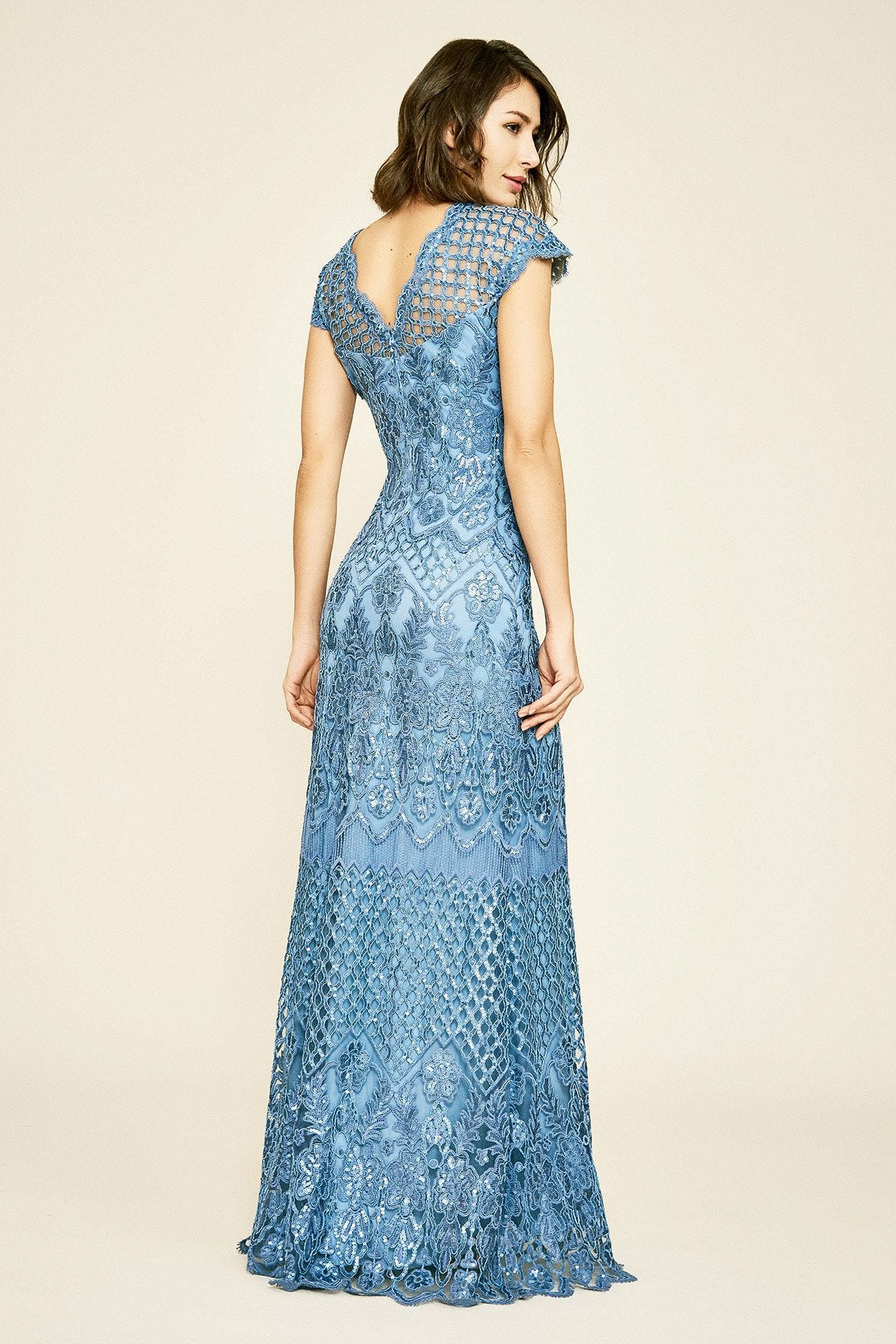 Tadashi Shoji - Nowak Sequin Embroidered Gown - PETITE