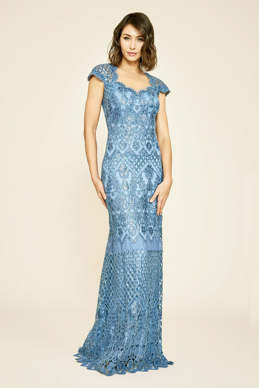 Tadashi Shoji - Nowak Sequin Embroidered Gown - PETITE