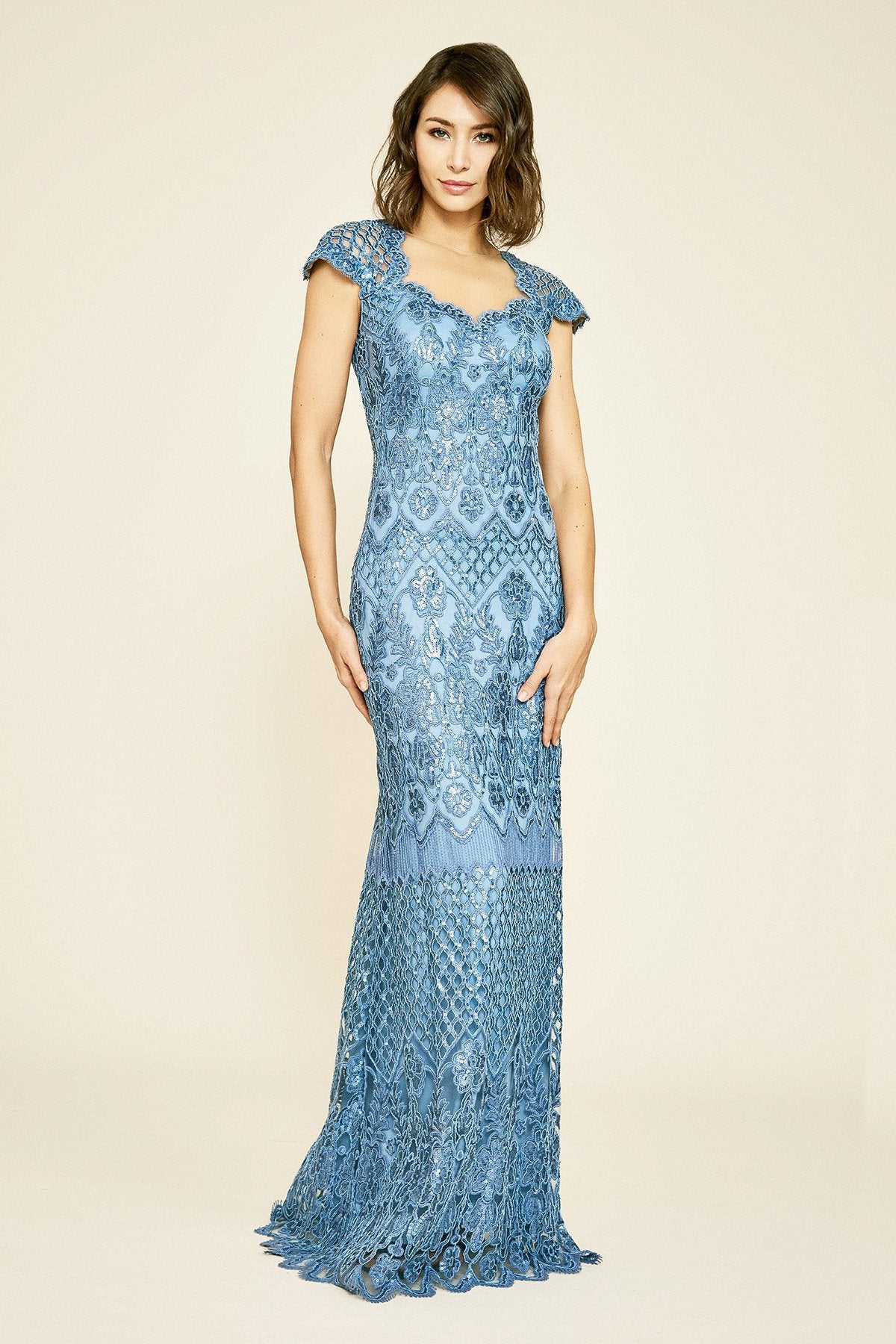 Tadashi Shoji - Nowak Sequin Embroidered Gown - PETITE