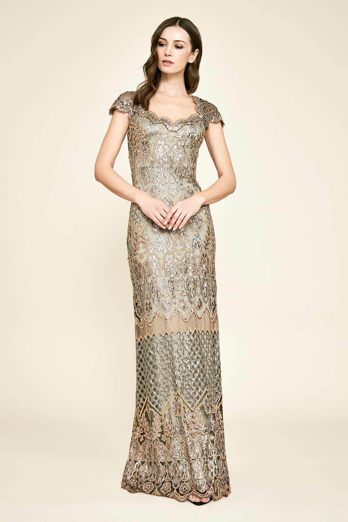 Tadashi Shoji - Nowak Sequin Embroidered Gown