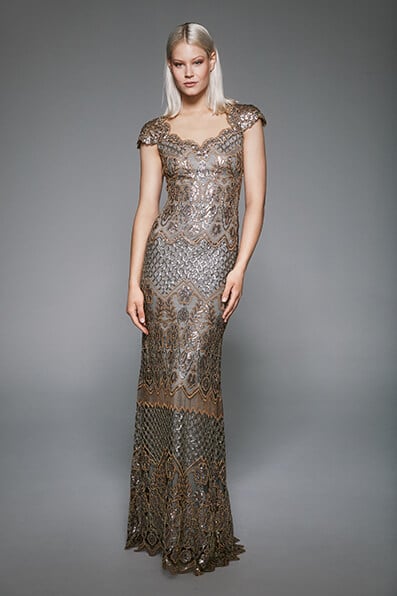 Tadashi Shoji - Nowak Sequin Embroidered Gown