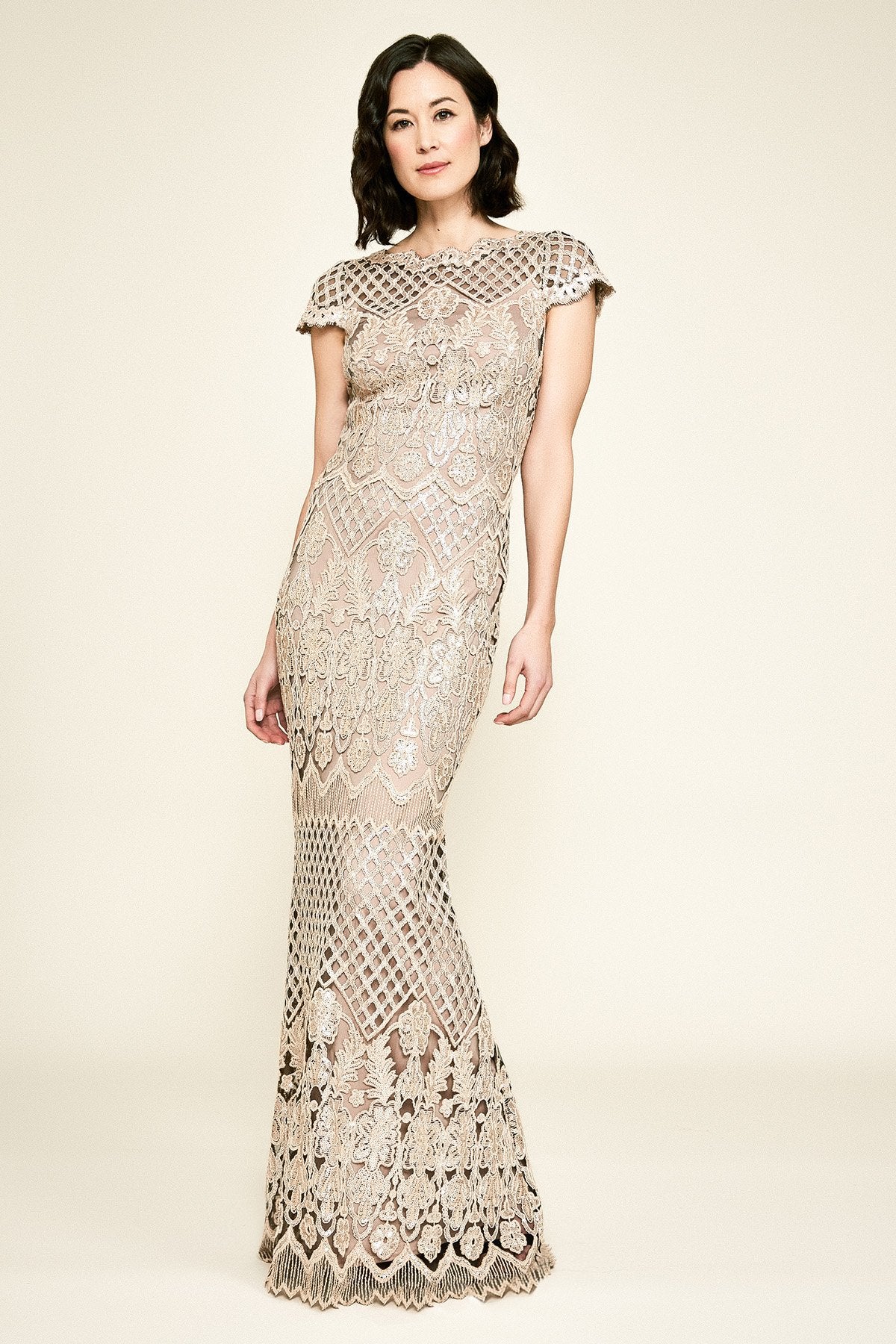 Tadashi Shoji - Faris Sequin Embroidered Gown
