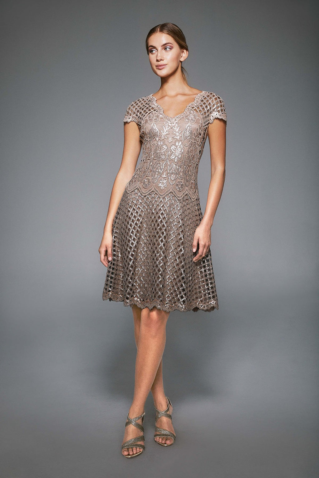 Tadashi Shoji - Melroy Sequin Embroidered Dress