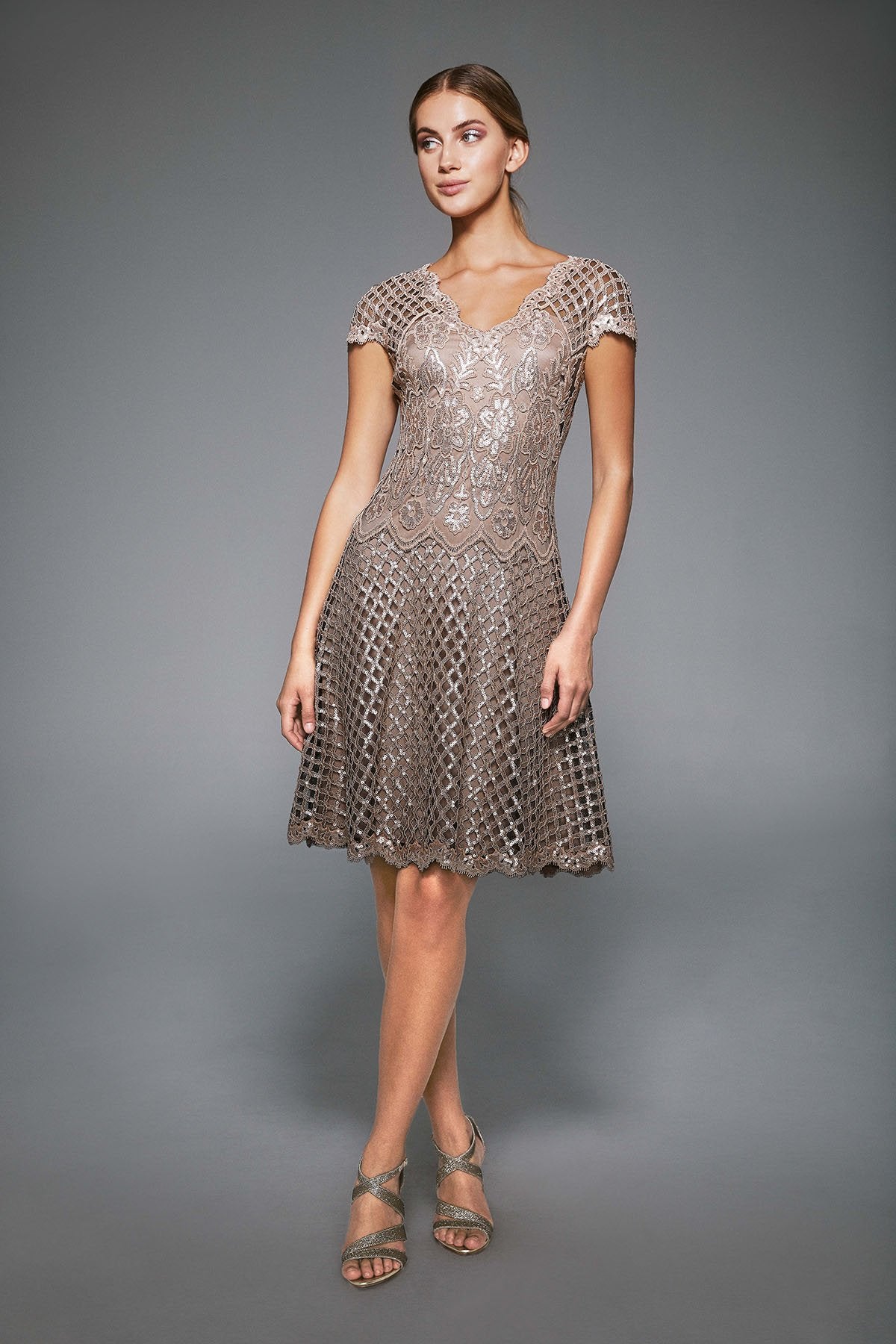 Tadashi Shoji - Melroy Sequin Embroidered Dress