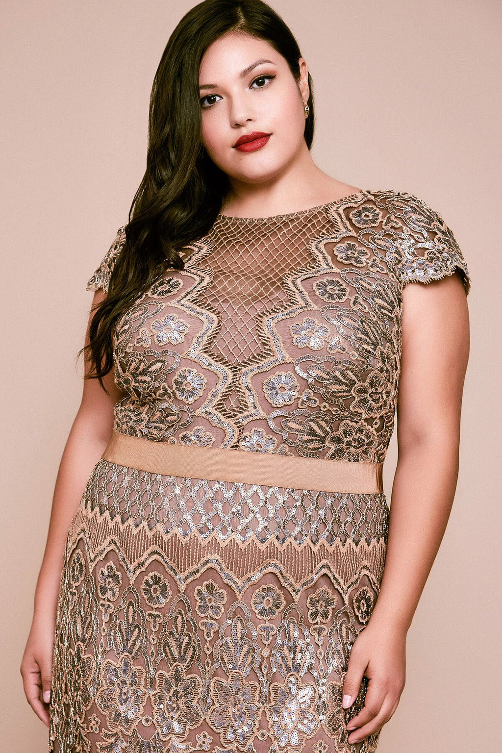 Tadashi Shoji - Yew Embroidered Dress - PLUS SIZE