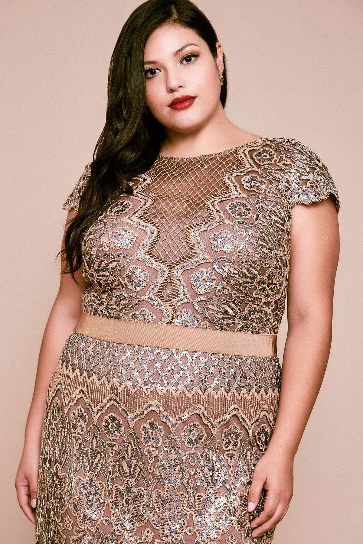 Tadashi Shoji - Yew Embroidered Dress - PLUS SIZE