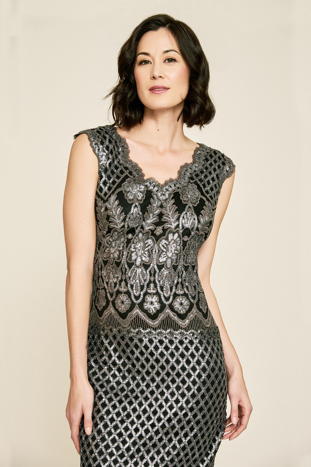 Tadashi Shoji - Hamill Sequin Embroidered Dress