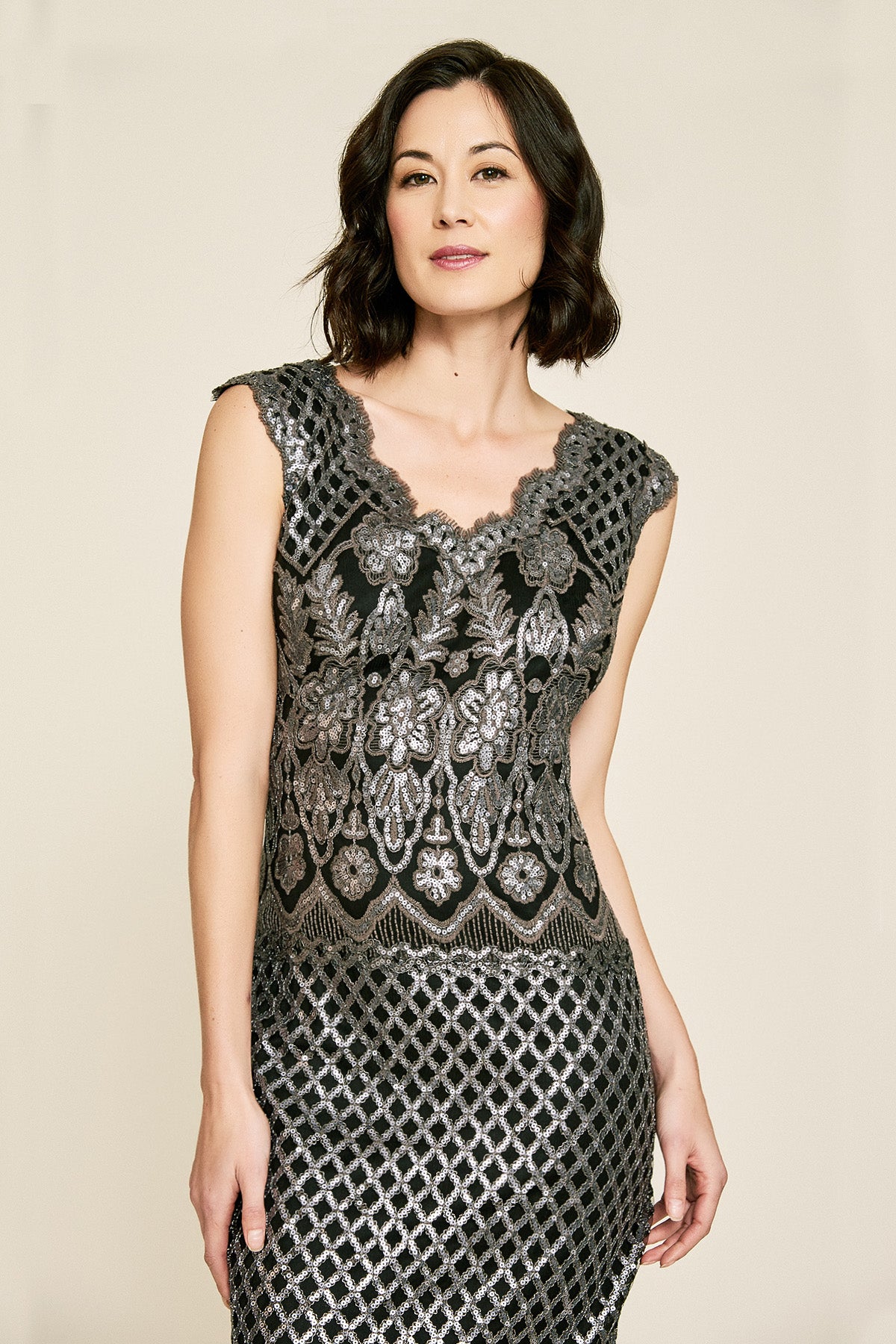 Tadashi Shoji - Hamill Sequin Embroidered Dress