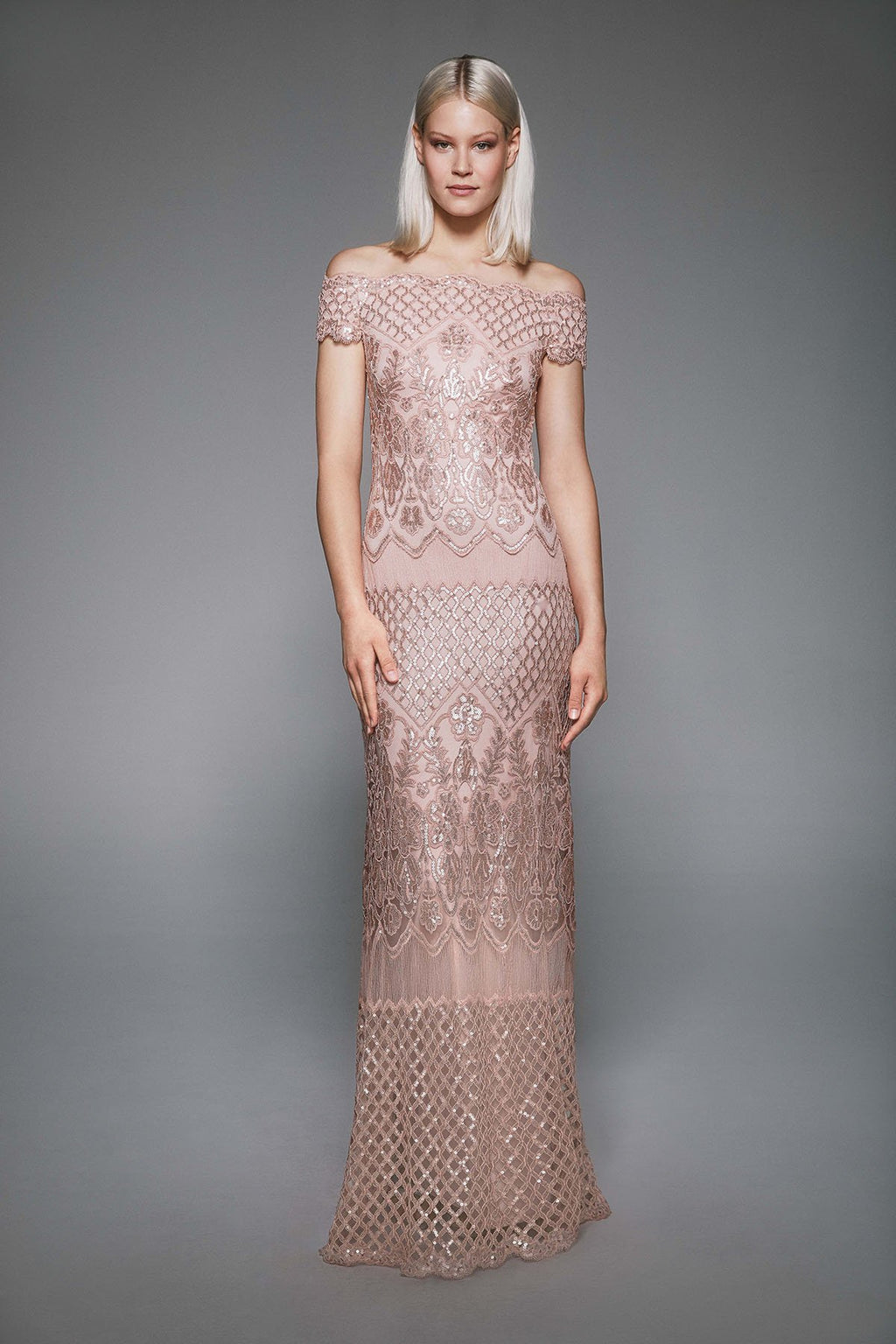 Tadashi Shoji - Lenoir Sequin Embroidered Gown