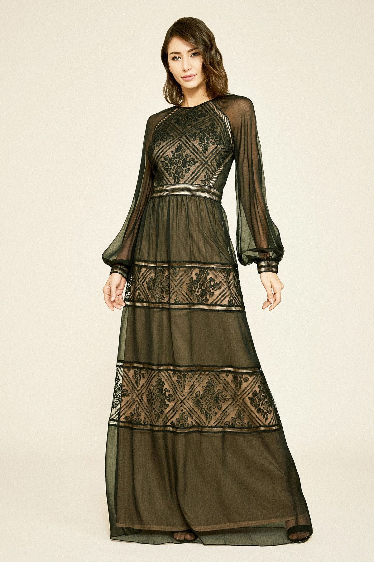 Henie Crinkle Chiffon Gown