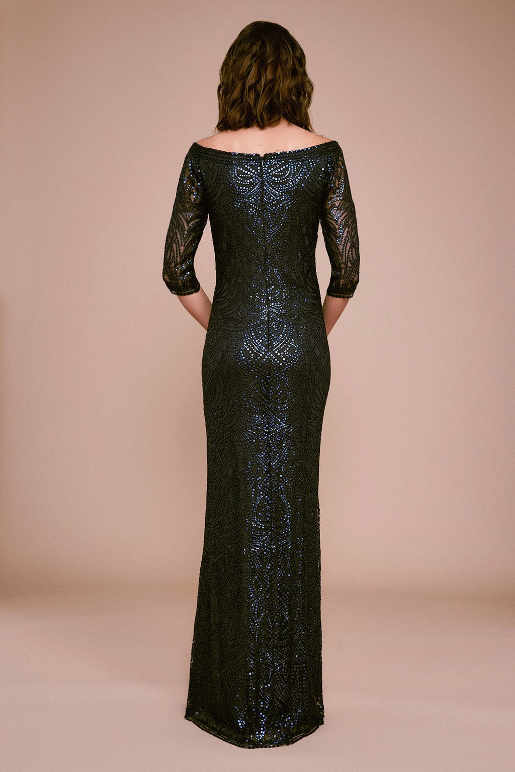 Tadashi Shoji - Saros Metallic Embroidered Gown