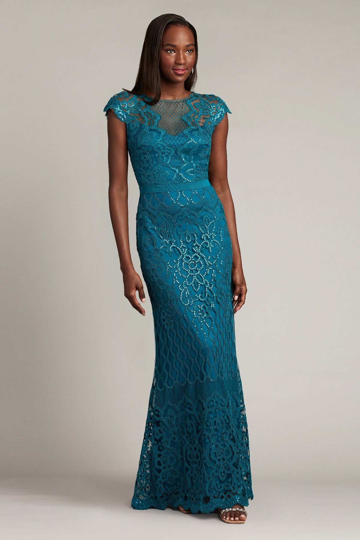 Miranda Sequin Embroidered Gown – Tadashi Shoji Official Online