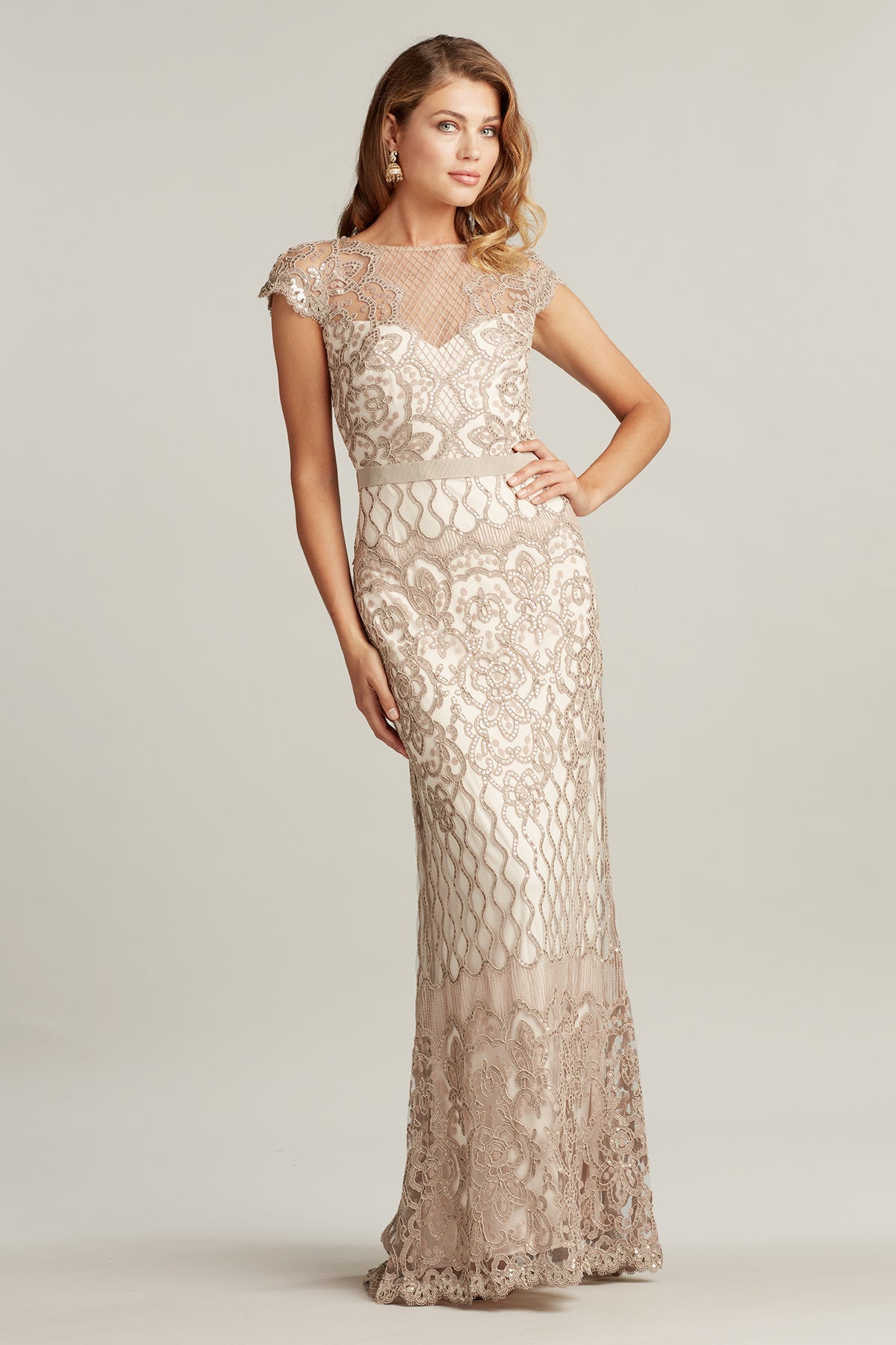 Miranda Sequin Embroidered Gown