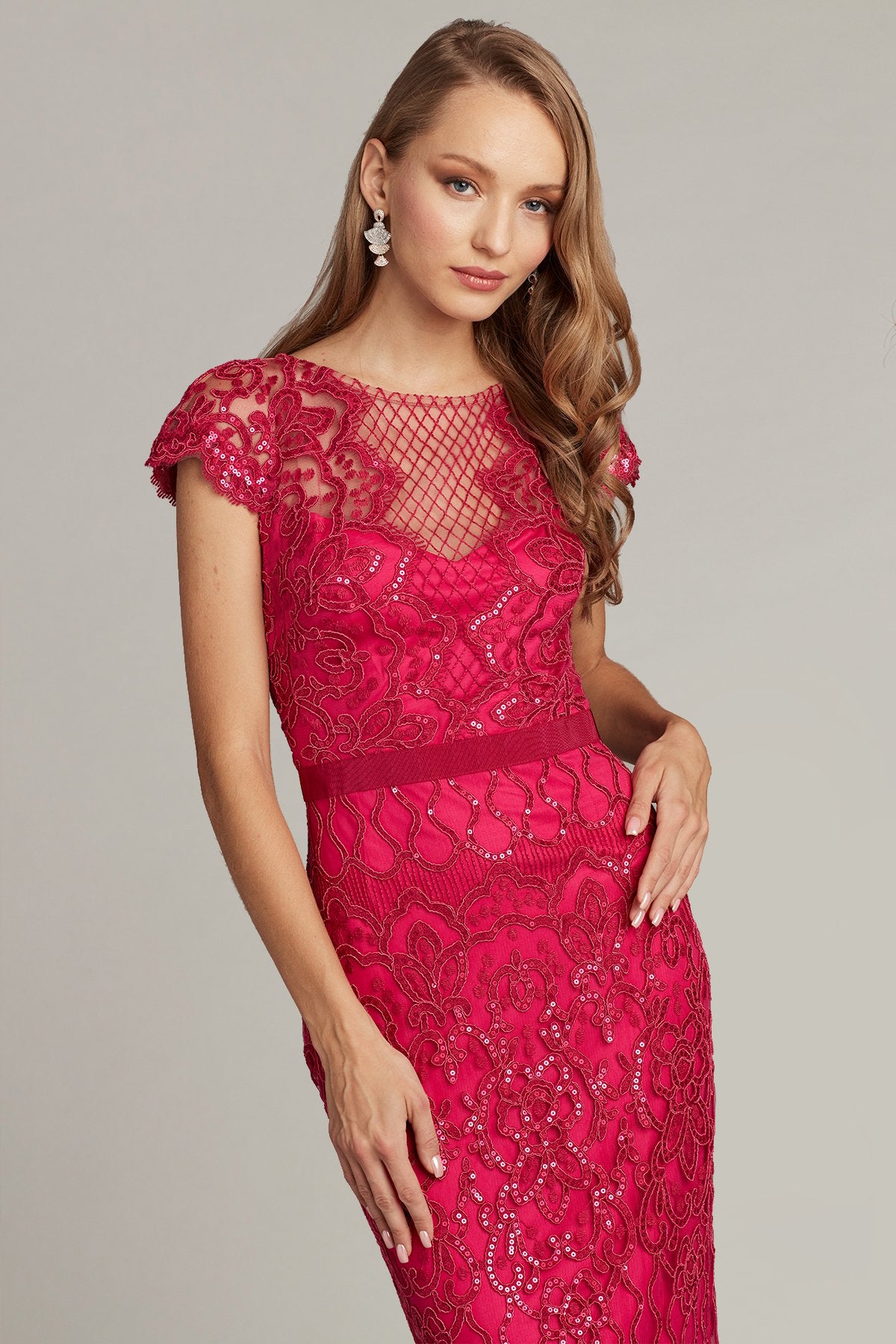 Miranda Sequin Embroidered Dress-HBSCS