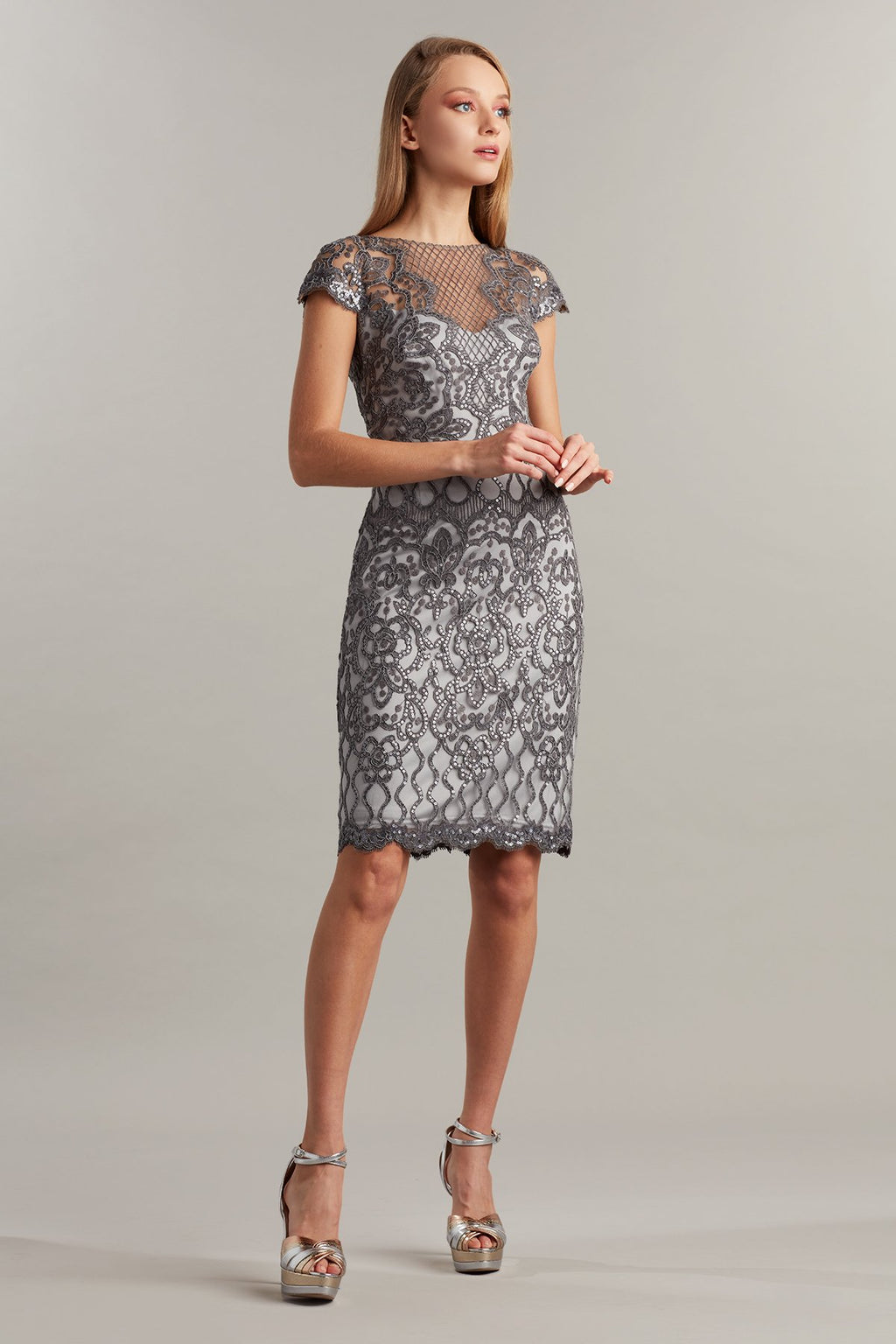 Miranda Sequin Embroidered Dress