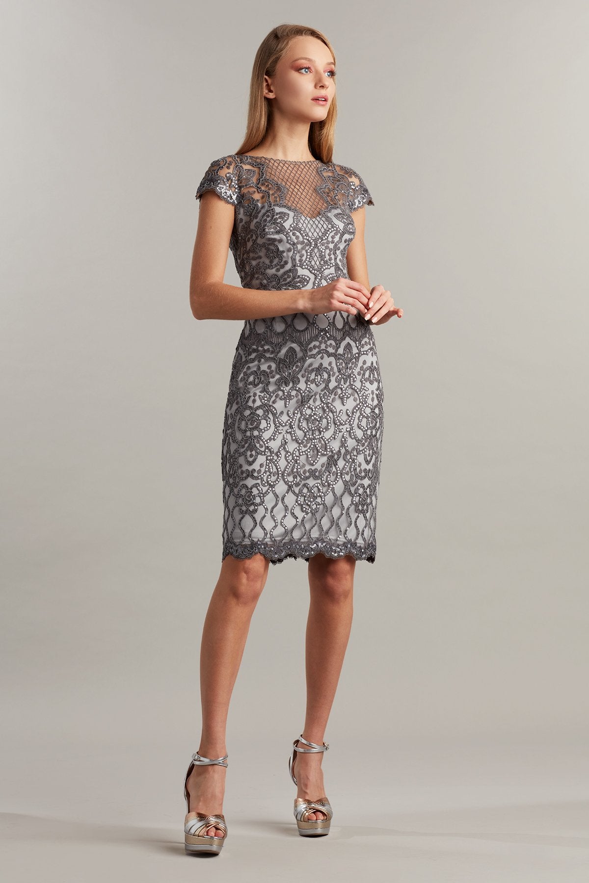 Miranda Sequin Embroidered Dress
