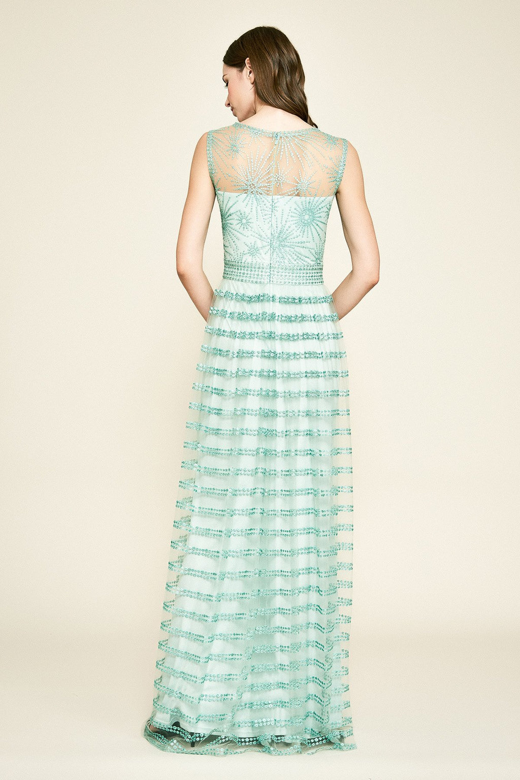 Tadashi Shoji - Winne Embroidered Tulle Gown