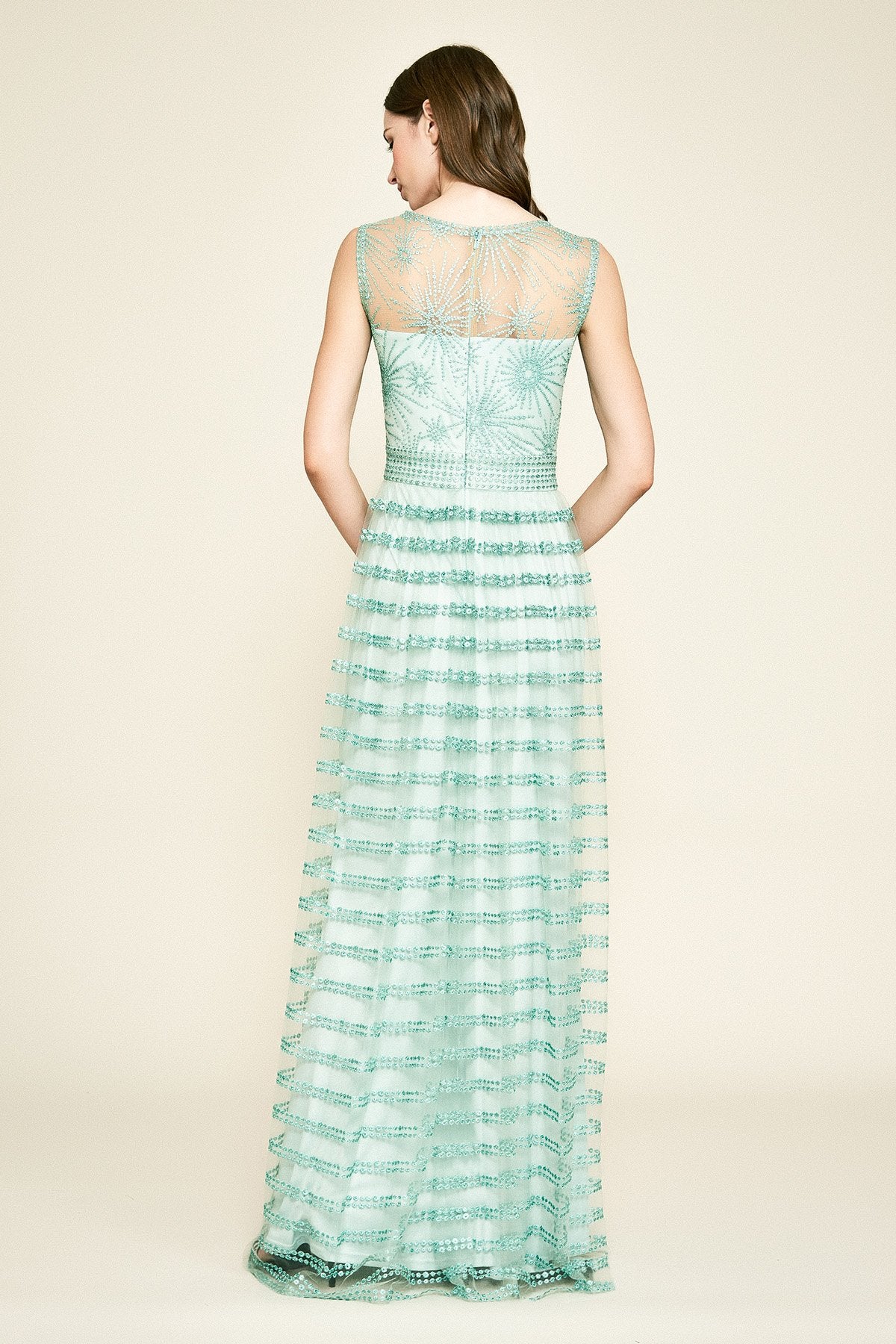 Tadashi Shoji - Winne Embroidered Tulle Gown
