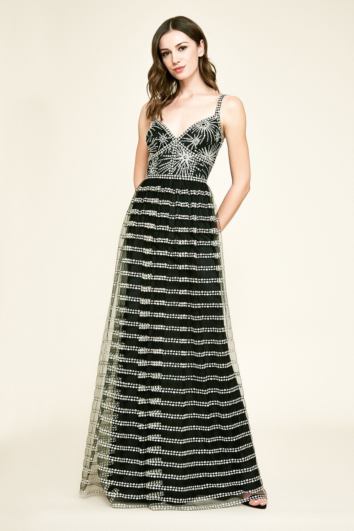 Tadashi Shoji - Endeavor Embroidered Strap Gown