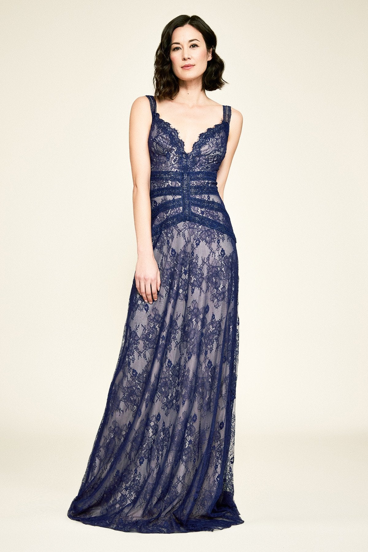 Tadashi Shoji - Dutton Strap Lace Gown