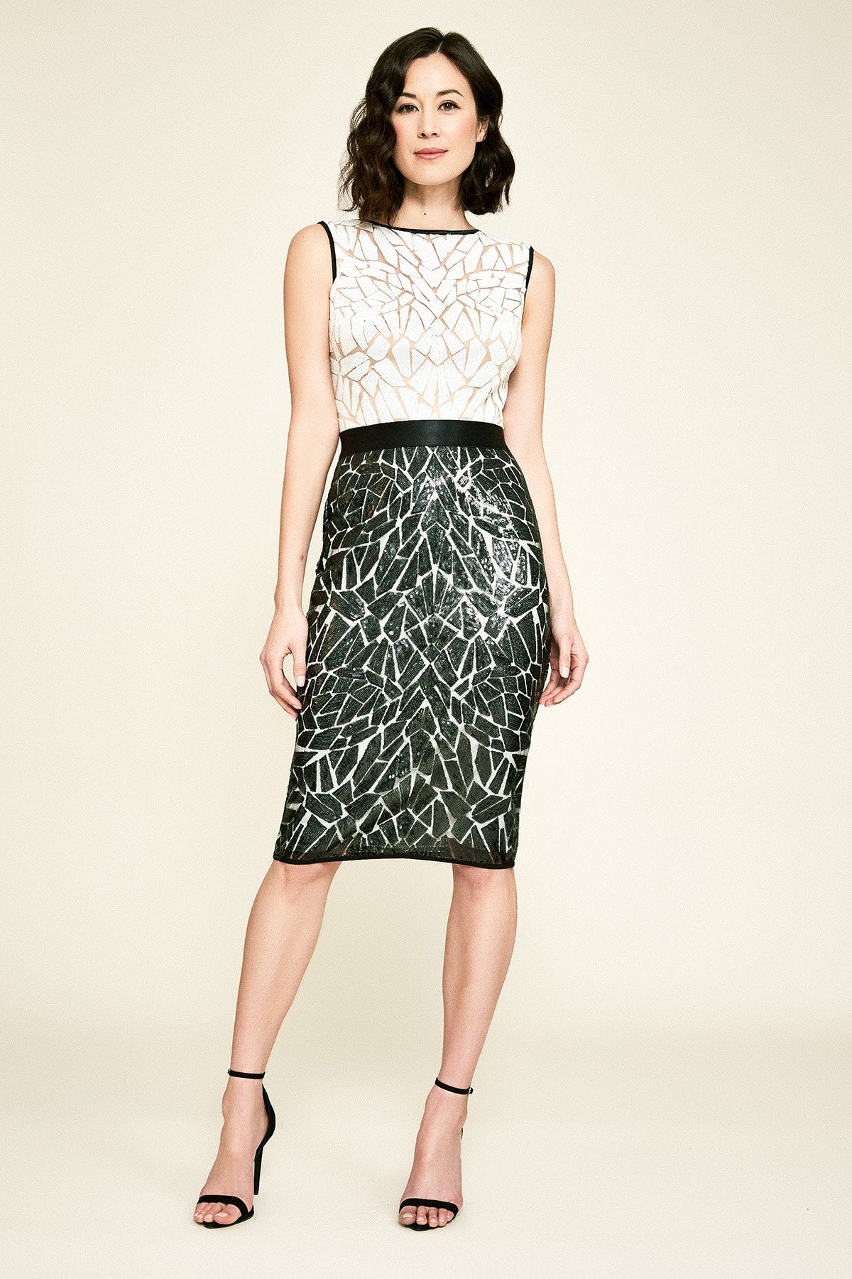 Tadashi Shoji - Weber Sequin Embroidered Dress - PETITE