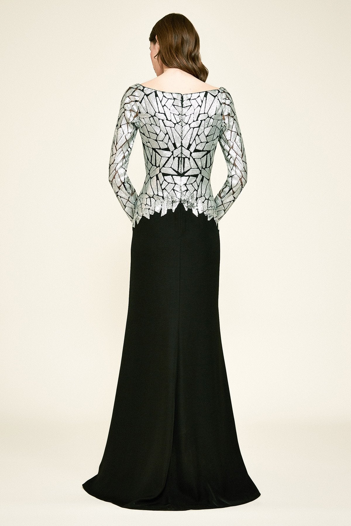 Tadashi Shoji - Hydra Long-Sleeve Sequin Gown