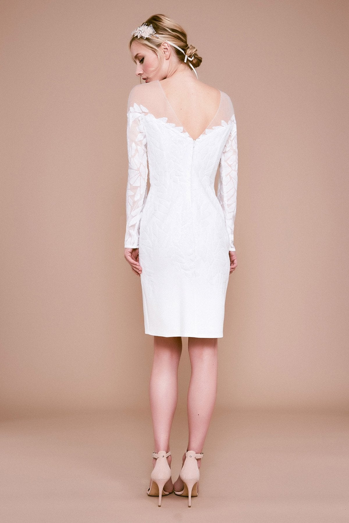 Tadashi Shoji - Lionel Long-Sleeve Sequin Embroidered Dress