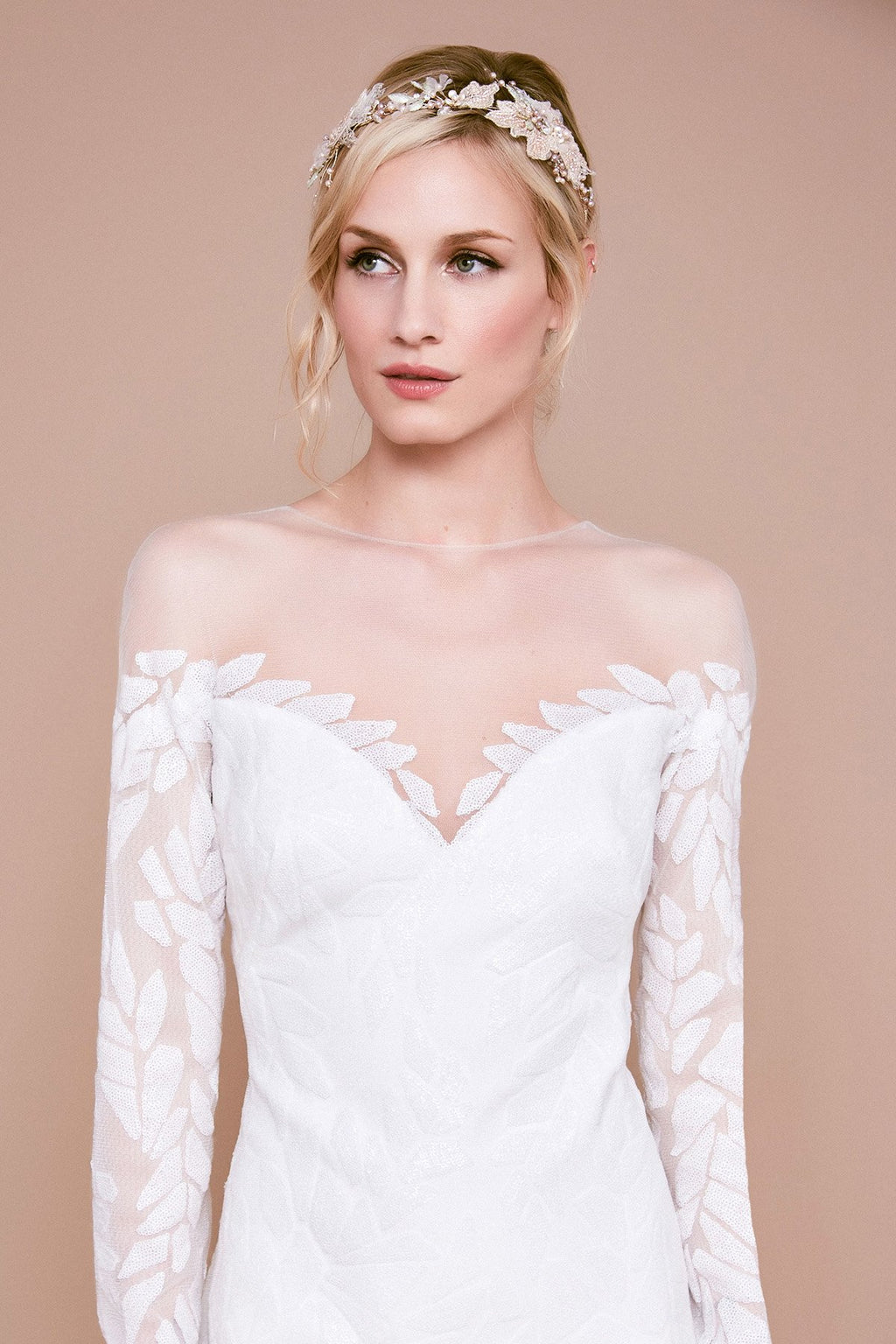 Tadashi Shoji - Lionel Long-Sleeve Sequin Embroidered Dress