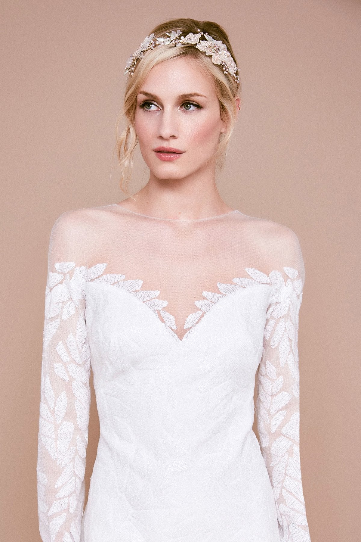 Tadashi Shoji - Lionel Long-Sleeve Sequin Embroidered Dress