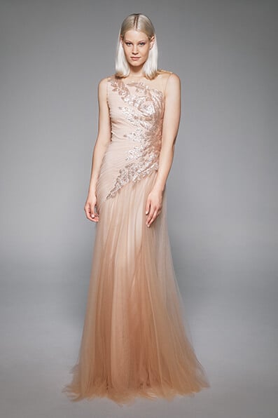 Tadashi Shoji - Cassini One-Shoulder Sequin Gown