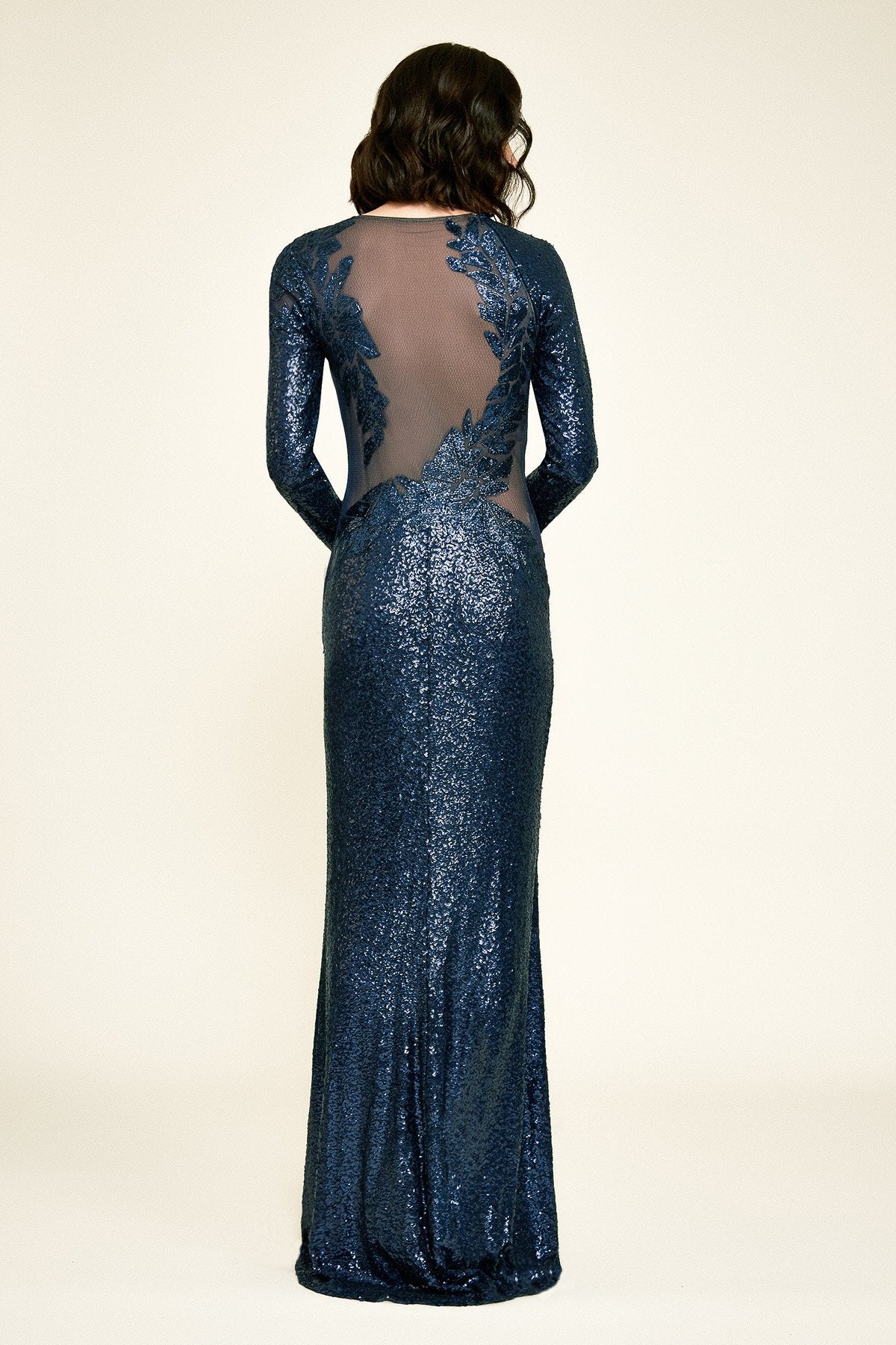 Tadashi Shoji - Sagitta Long-Sleeve Sequin Gown