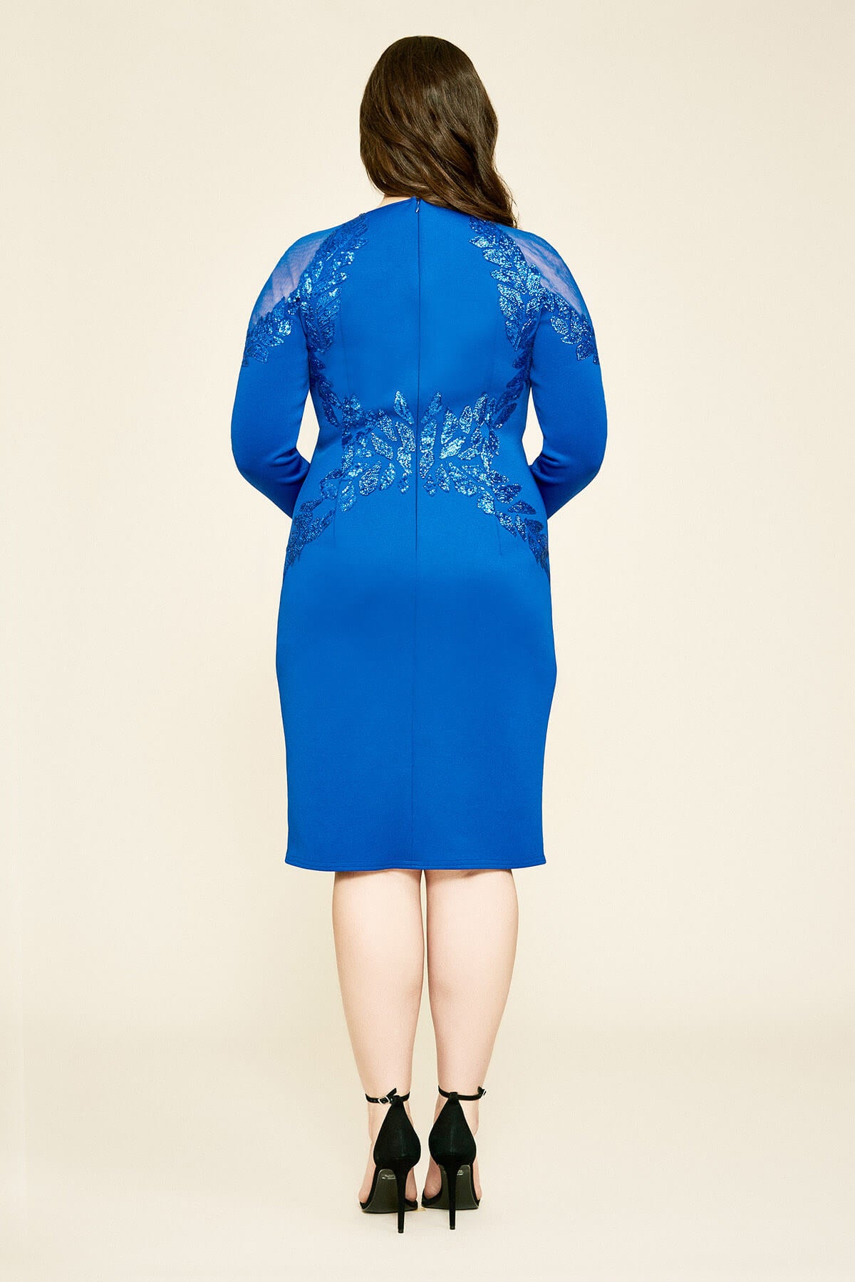 Tadashi Shoji - Bowen Long-Sleeve Sequin Embroidered Dress - PLUS SIZE