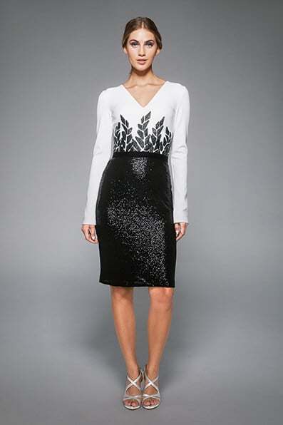 Tadashi Shoji - Birch Neoprene Sequin Dress