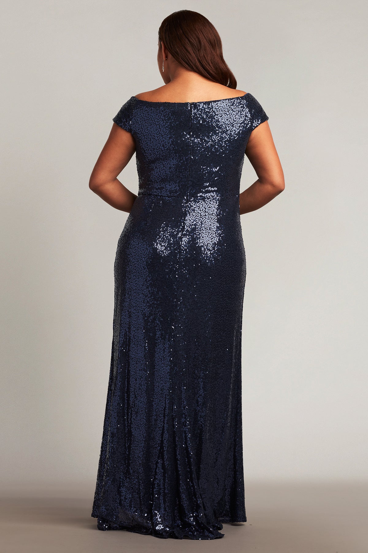 Hurley Off-The-Shoulder Sequin Gown - PLUS SIZE