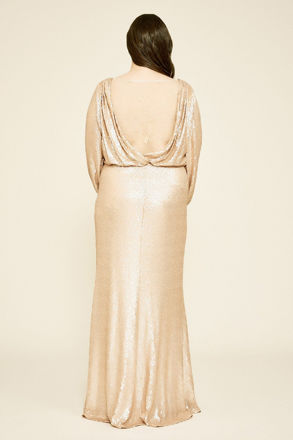 Tadashi Shoji - Revin Long-Sleeve Sequin Gown - PLUS SIZE