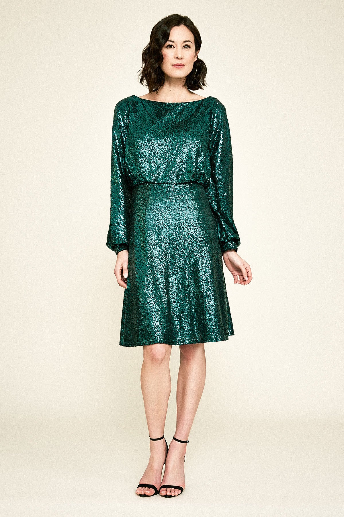Tadashi Shoji - Juno Sequin Cowl-Back Dress